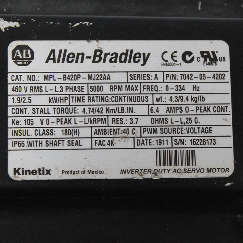 Allen-Bradley MPL-B420P-MJ22AA